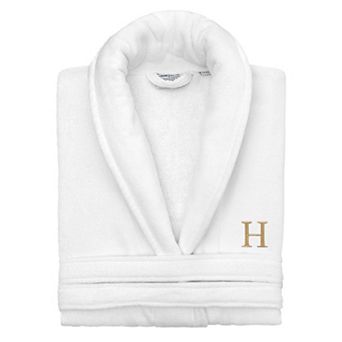Linum Home Textiles Turkish Cotton Personalized Anovia Velour Bathrobe