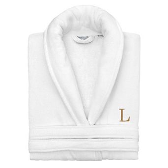 Linum Home Textiles Turkish Cotton Personalized Anovia Velour Bathrobe