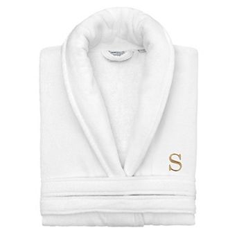 Linum Home Textiles Turkish Cotton Personalized Anovia Velour Bathrobe