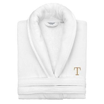 Linum Home Textiles Turkish Cotton Personalized Anovia Velour Bathrobe