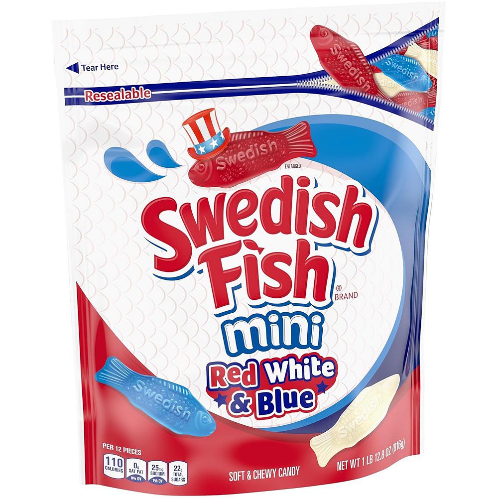 Swedish Fish® Mini Red White & Blue Soft & Chewy Candy 12.8-oz. Bag