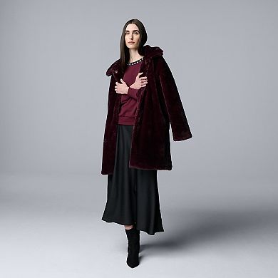 Women's Simply Vera Vera Wang Jeweled Neck Sweatshirt