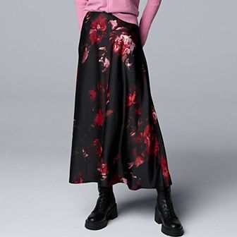 Women's Simply Vera Vera Wang Bias Cut A-Line Skirt