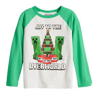 Boys 4-12 Jumping Beans® Minecraft Joy to The Overworld Long Sleeve Graphic Tee