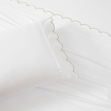 Lush Decor Coastal Chic 4-pc. Scalloped Edge Cotton Sheet Set