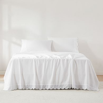 Lush Decor Coastal Chic 4-pc. Scalloped Edge Cotton Sheet Set