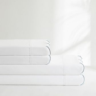 Lush Decor Coastal Chic 4 pc Scalloped Edge Cotton Sheet Set