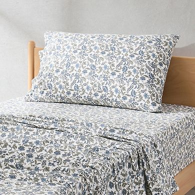 Lush Decor Lillian Block Print Cotton Sheet Set with Pillowcases