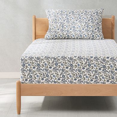 Lush Decor Lillian Block Print Cotton Sheet Set with Pillowcases