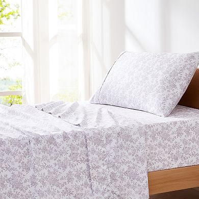 Lush Decor Peony Toile Sheet Set with Pillowcases