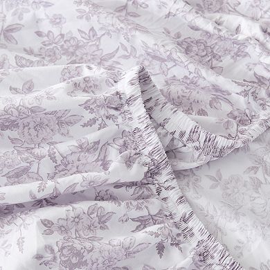 Lush Decor Peony Toile Sheet Set with Pillowcases
