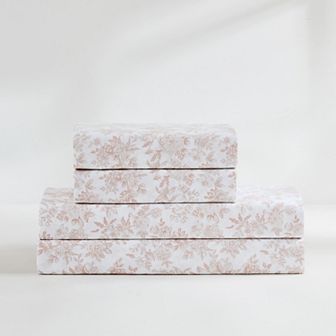 Lush Decor Peony Toile Cotton Sheet with Pillowcases