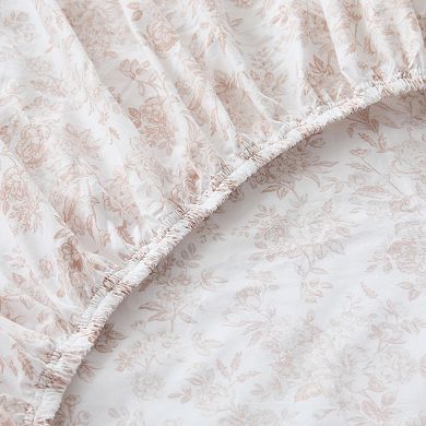 Lush Decor Peony Toile Cotton Sheet with Pillowcases