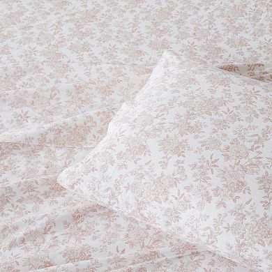 Lush Decor Peony Toile Cotton Sheet with Pillowcases