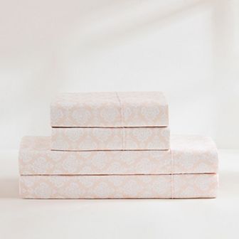 Lush Decor Romer Damask Sheet Set with Pillowcases