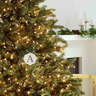 St. Nicholas Square® Ceramic Snowflake Monogram Christmas Ornament