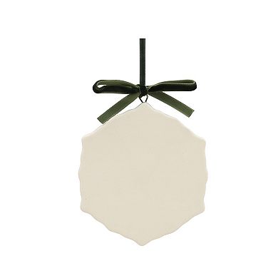 St. Nicholas Square® Ceramic Snowflake Monogram Christmas Ornament