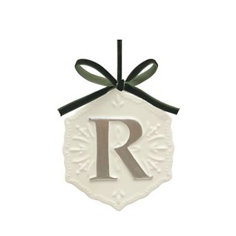 St. Nicholas Square® Ceramic Snowflake Monogram Christmas Ornament