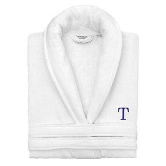 Linum Home Textiles Turkish Cotton Embroidered Serif Personalized Velour Bathrobe