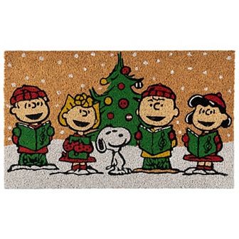 Peanuts Christmas Carol Doormat