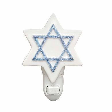 Celebrate Together Hanukkah Star of David Ceramic Night Light