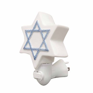 Celebrate Together Hanukkah Star of David Ceramic Night Light