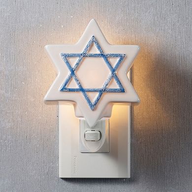 Celebrate Together Hanukkah Star of David Ceramic Night Light