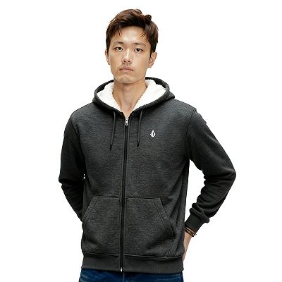 Men's Volcom Foreman Zip-Front Sherpa-Lined Hoodie