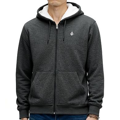 Men's Volcom Foreman Zip-Front Sherpa-Lined Hoodie