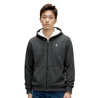 Men's Volcom Foreman Zip-Front Sherpa-Lined Hoodie