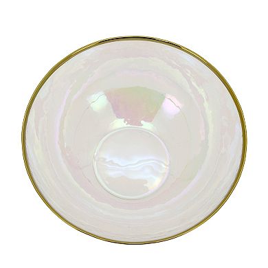 St. Nicholas Square Iridized Glass Serve Bowl