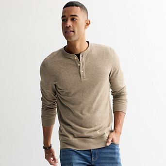 Men's Sonoma Goods For Life® Supersoft Double-Knit Henley Top