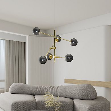 Ozarke Alora Chandelier 6-Lights Ceiling Mid Century Light