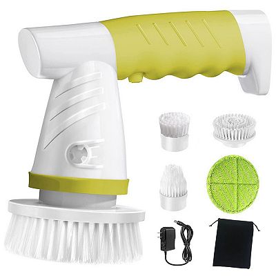 Ztech Cordless Electric Spin Scrubber - Effortless Cleaning with 4