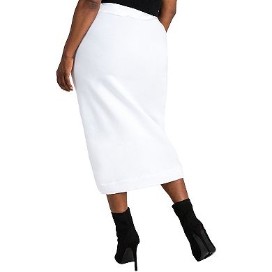 Plus Size Curvy Women's French Terry Cross Front Skirts