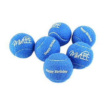 Midlee Happy Birthday Dog Tennis Balls (6 Pack)