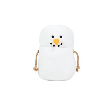 Midlee Marshmallow Snowman Dog Toy- Winter Plush Tug Tug