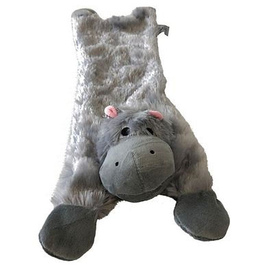 Midlee Hippo Stuffingless Dog Toy