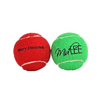 Midlee Christmas 2.5" Dog Tennis Balls - 2 pk
