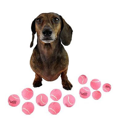 Midlee Mini Squeaky Dog Tennis Balls (pack of 12)
