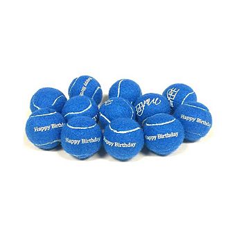 Midlee Happy Birthday Dog Tennis Balls (12 Pack)