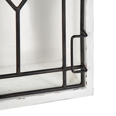 Megara Decorative Farmhouse Chic Wall Mounted Display Cupboard