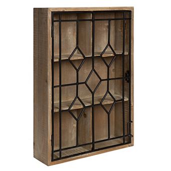 Megara Decorative Farmhouse Chic Wall Mounted Display Cupboard