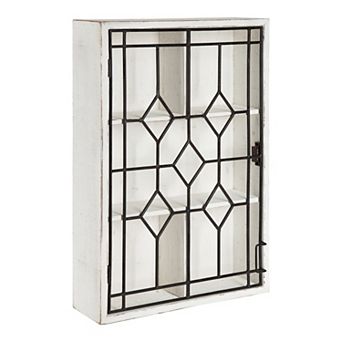 Megara Decorative Farmhouse Chic Wall Mounted Display Cupboard