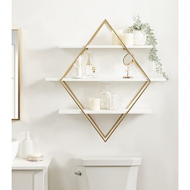 Daxton Wood and Metal Wall Shelf