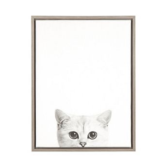 Sylvie Kitty 18x24 Framed Canvas by Simon Te of Tai Prints