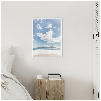 Sylvie Beach Framed Canvas by Alicia Abla