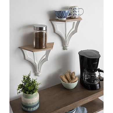 Corbett Rustic Wood Shelf Set 2 Piece