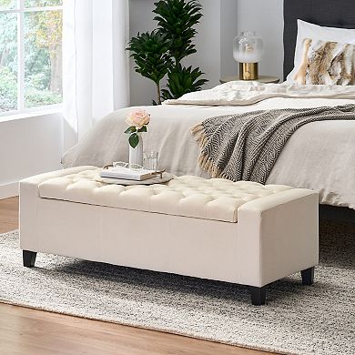 Merax Fabric Storage Ottoman