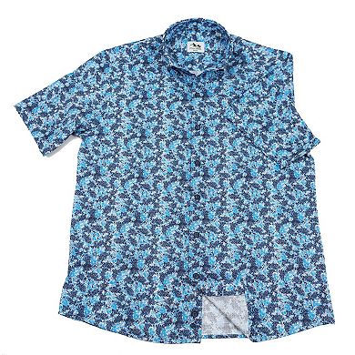 Wear Sierra Short Sleeve Men Cotton Shirts, Unique Button Down Shirt for Men
